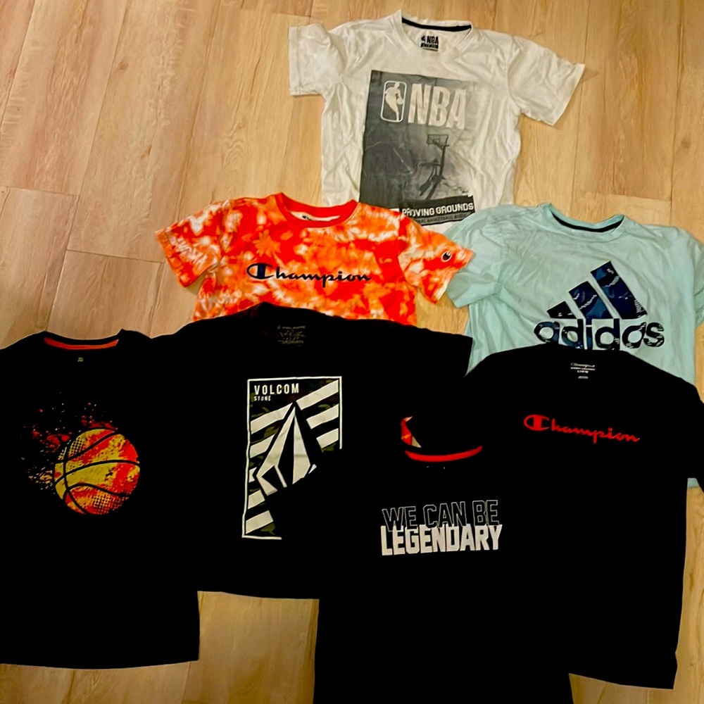 Volcom, Champion, Adidas kids tops , size 14-16, all 7 for sale as a bundle !